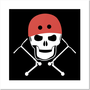 Stunt scooter Skull and scooters Posters and Art